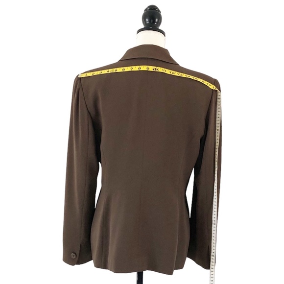 Jones New York Vintage 90s Women’s Brown Button-Up Blazer Size 10 - Picture 6 of 13